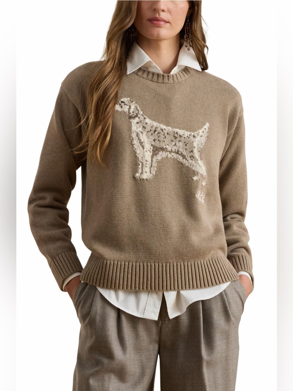Polo Ralph Lauren Intarsia English Setter Cotton Sweater
Lauren Ralph Lauren